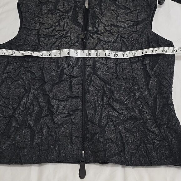 EMIL Rutenberg, Textured Black Sleeveless Vest M - Picture 4 of 6